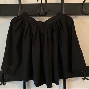 Flowering Black Mini Skirt